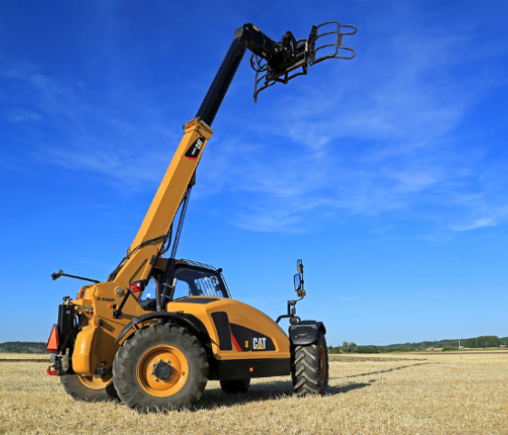 telehandler in field